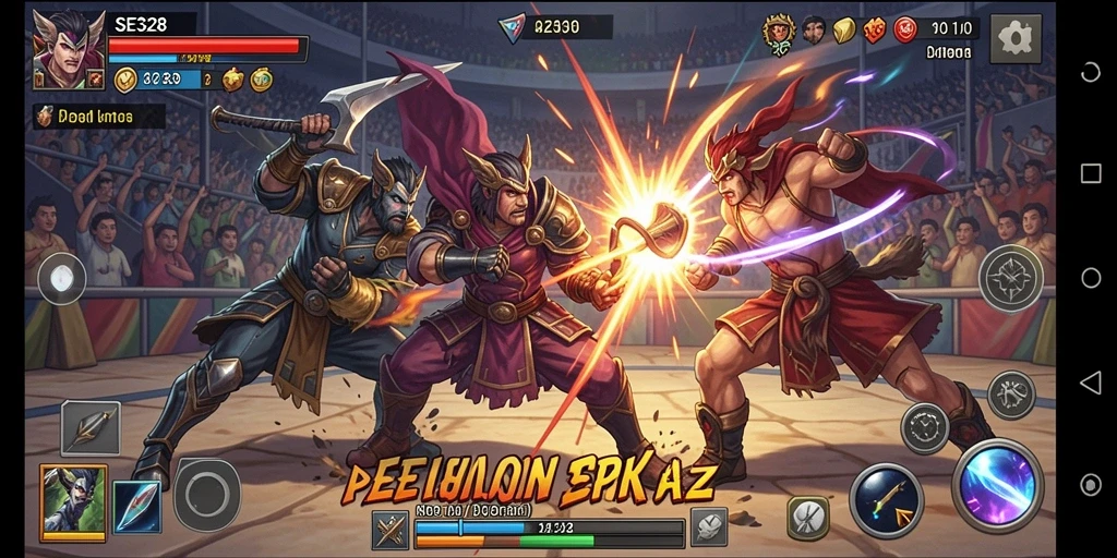 Screenshot menunjukkan aksi seru dalam pertarungan SE328.