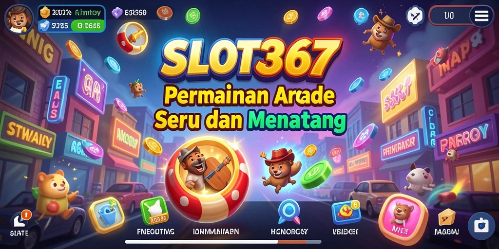 Screenshot utama SLOT367 menampilkan aksi seru permainan arcade.