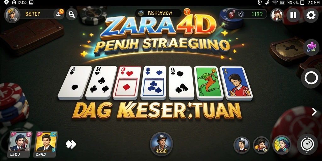 Tampilan menarik dari gameplay ZARA4D dalam permainan Domino.